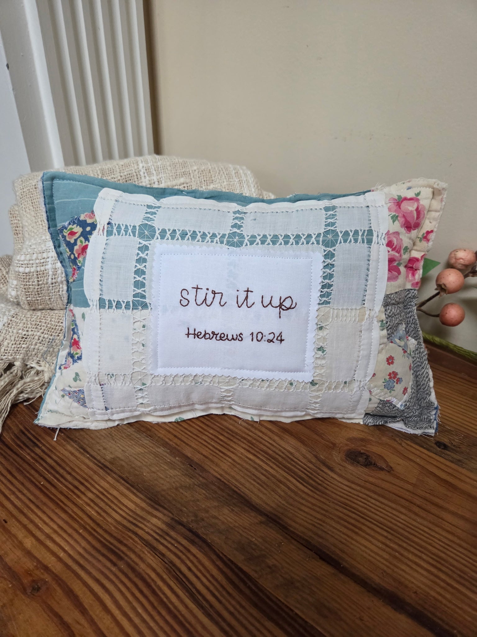 Hand Stitched and Crafted Pillow